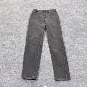 Vintage Levis 550 Jeans Juniors 9 28x31 Black High Rise Relaxed Tapered 90s